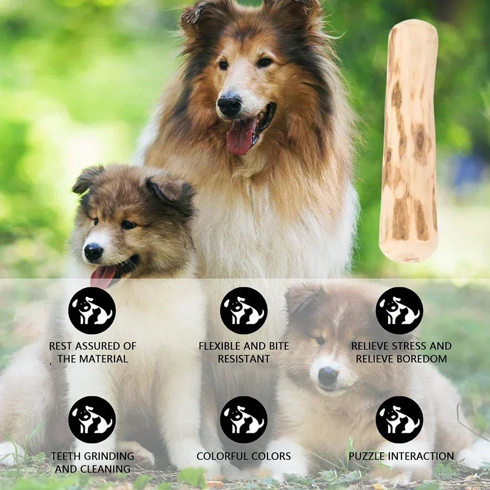 Durable Coffee Wood Chew Stick for Dogs - Natural Anxiety Relief & Teeth Cleaning Pet Toy - key words