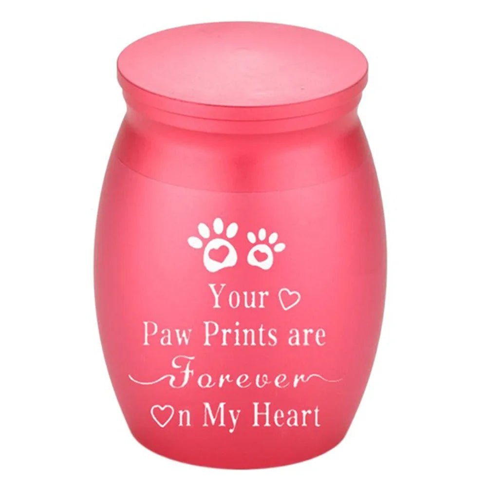 Mini Pet Ashes Sealed Box Pet Paw Print Moisture Proof Funeral Urn for Pets Waterproof Dustproof Pet Teeth Hair Storage Box - key words