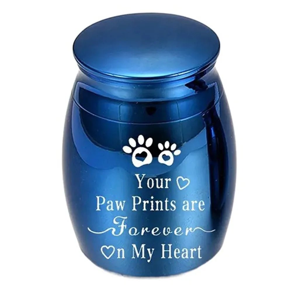 Mini Pet Ashes Sealed Box Pet Paw Print Moisture Proof Funeral Urn for Pets Waterproof Dustproof Pet Teeth Hair Storage Box - key words