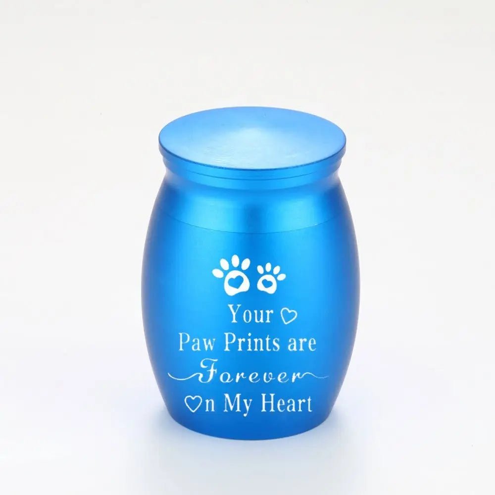 Mini Pet Ashes Sealed Box Pet Paw Print Moisture Proof Funeral Urn for Pets Waterproof Dustproof Pet Teeth Hair Storage Box - key words