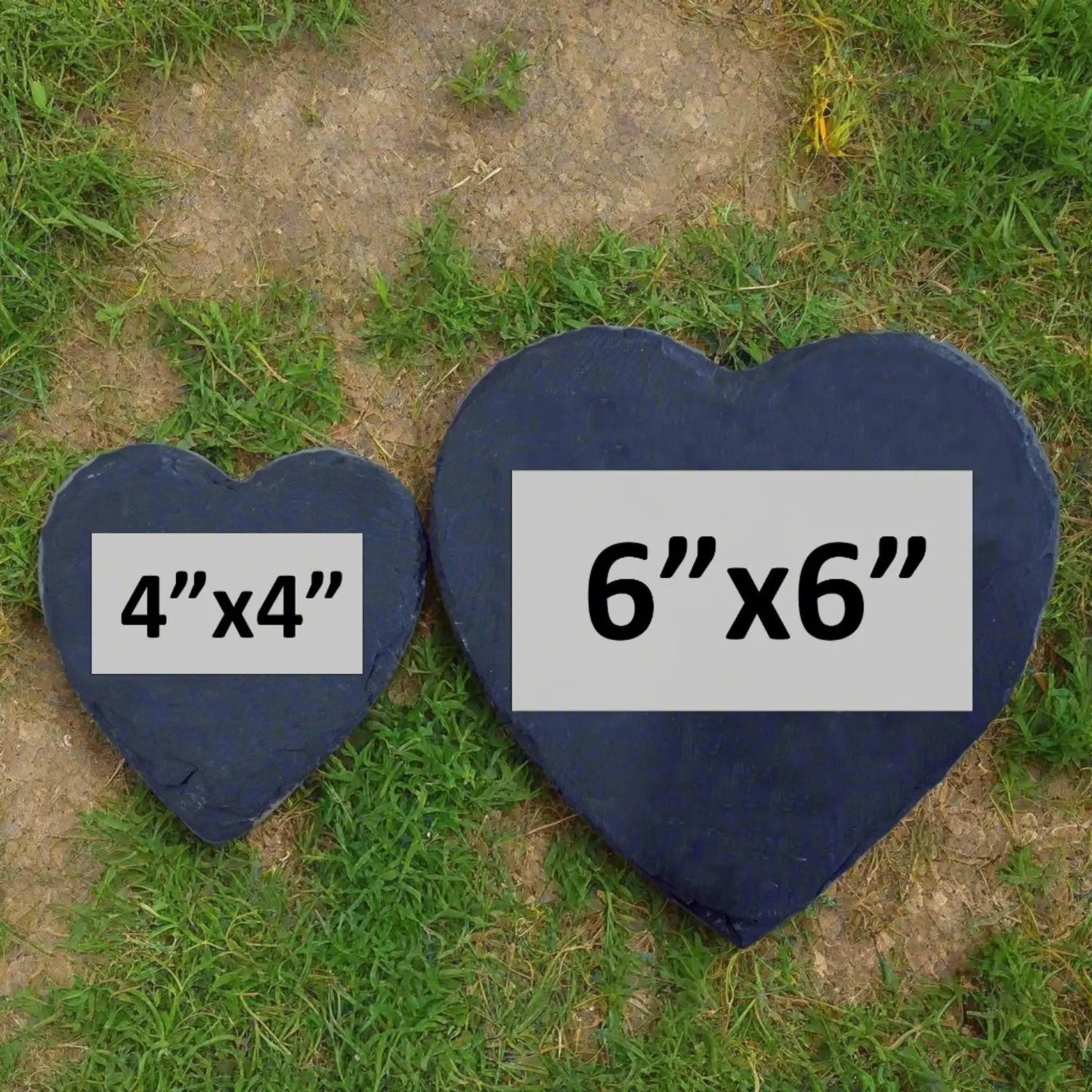 Custom Engraved Pet Memorial Stone, Heart Shape Dog Cat Memorial Plaque Garden Stone, Personalized Slate Pet Loss Gift - key words