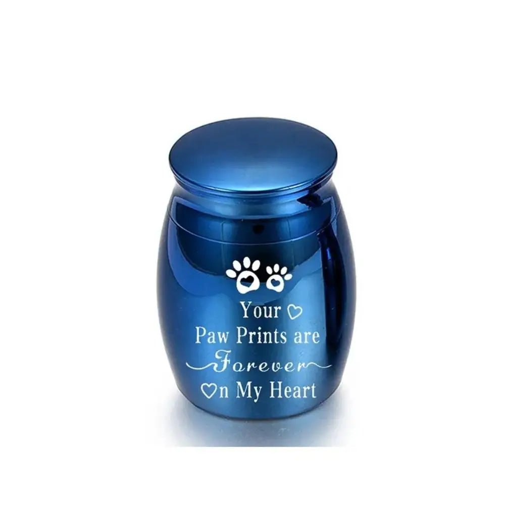 Mini Pet Ashes Sealed Box Pet Paw Print Moisture Proof Funeral Urn for Pets Waterproof Dustproof Pet Teeth Hair Storage Box - key words