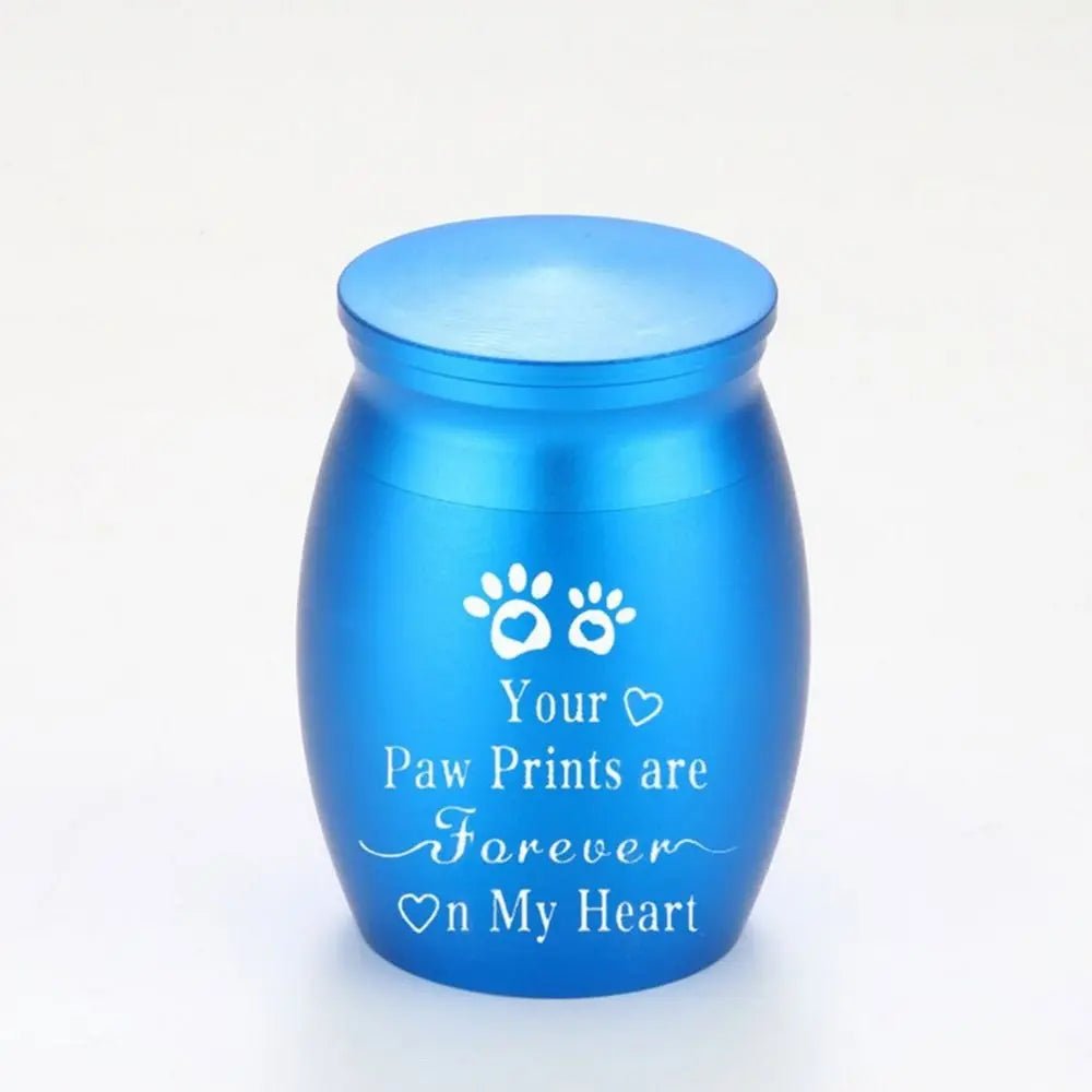 Mini Pet Ashes Sealed Box Pet Paw Print Moisture Proof Funeral Urn for Pets Waterproof Dustproof Pet Teeth Hair Storage Box - key words