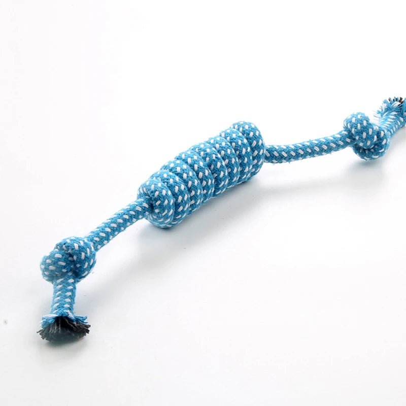1Pcs Cotton Chew Pets dogs Toys Puppy Durable Braided Bone Knot Rope 27CM Tooth Cleaning Tool Pet Products Dropshipping Center - key words