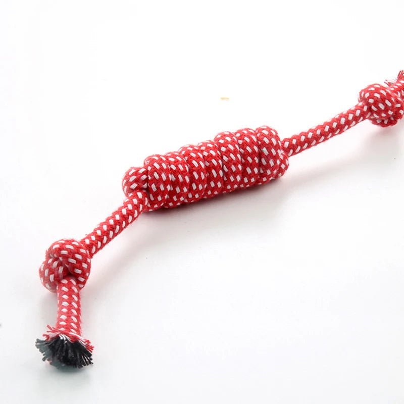 1Pcs Cotton Chew Pets dogs Toys Puppy Durable Braided Bone Knot Rope 27CM Tooth Cleaning Tool Pet Products Dropshipping Center - key words