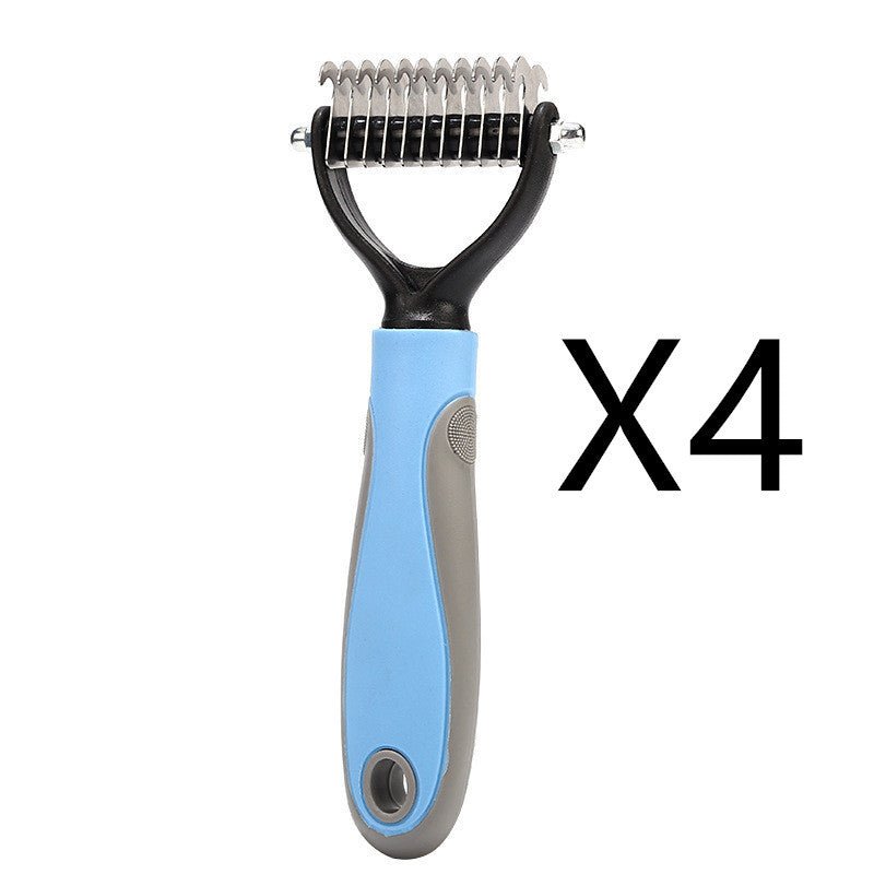 Stainless Double-sided Pet Brush Hair Removal Comb Grooming Dematting Dog Grooming Shedding Tools - key words