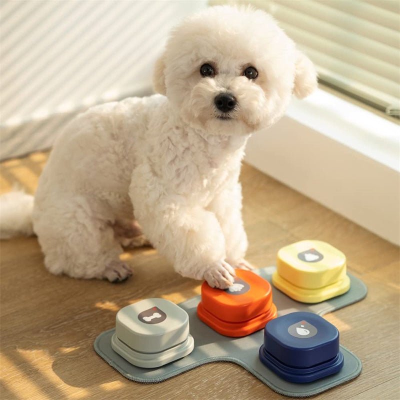 4 Colors Pet Communication Button One - click Prevent Physical Inactivity Recordable Dog Talking Button Toy Cat Toy Pet Products - Everpeakgoods