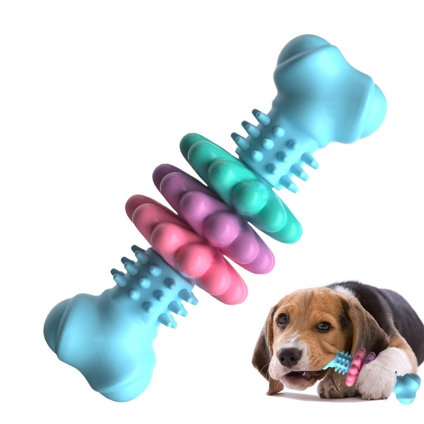 Dog Chew Toy Dog Bone Type Dogs Teeth Cleaning Toys Indestructible TPR Bone Chewing Bite Resistant Teething Toys Pet Products - key words