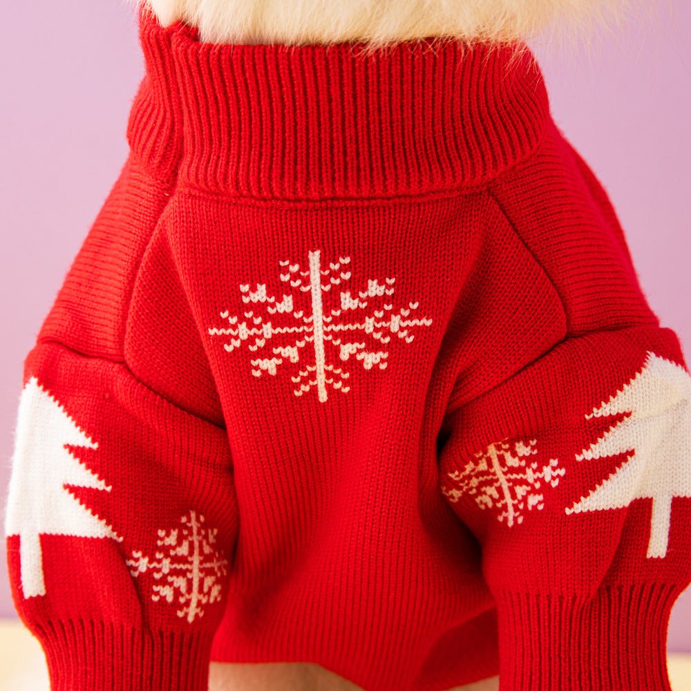 Christmas Tree Elk Christmas Dog Sweater - key words