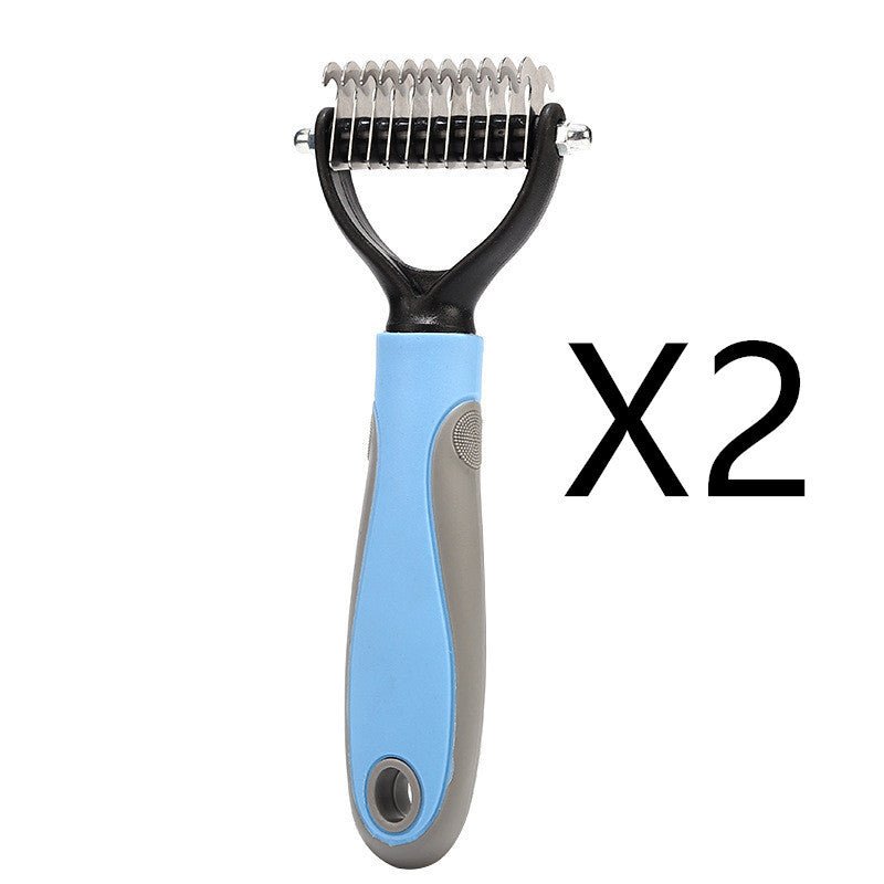 Stainless Double-sided Pet Brush Hair Removal Comb Grooming Dematting Dog Grooming Shedding Tools - key words