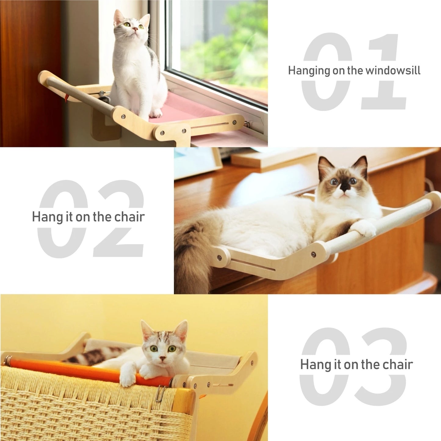 Mewoofun Pet Cat Window Perch 4 Color Wooden Assembly Hanging Bed Cotton Canvas Easy Washable Multi-Ply Plywood New Dropshipping - key words