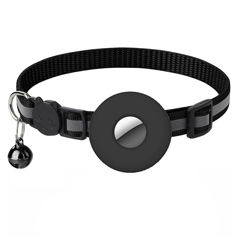 Airtag Pet Collar With Bell Reflective Adjustable Anti-lost Cat Dog Collar - key words