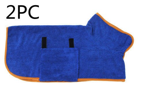 Absorbent Pet Bathrobe With Waist - wrapped Microfiber - Everpeakgoods