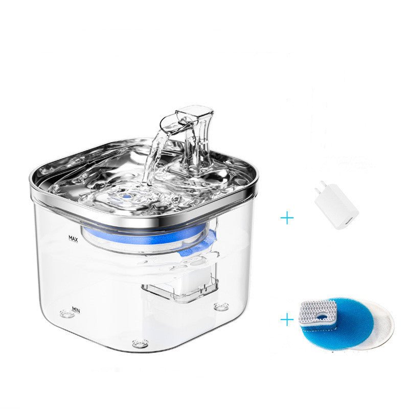 Pet Cat Dog Stainless Steel Automatic Circulation Water Dispenser Intelligent Fountain Pets Accessories - key words