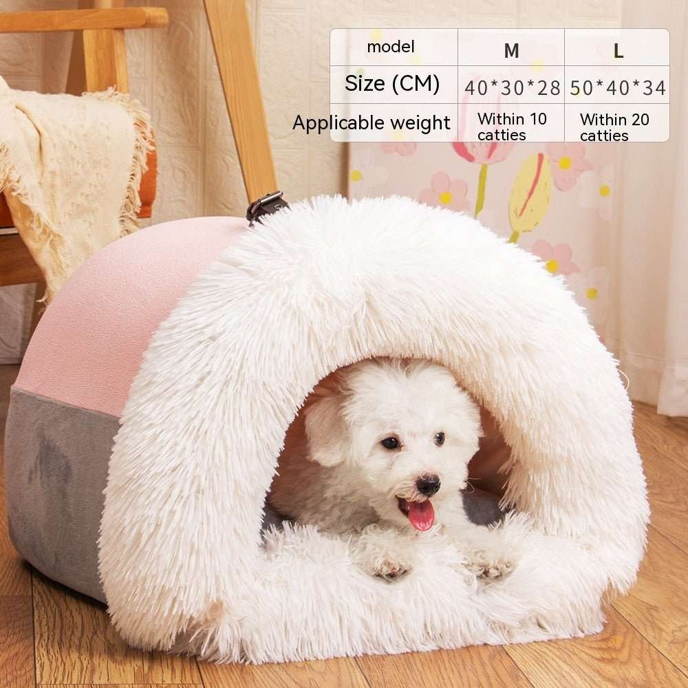 New Splice Portable Pet Nest Portable Autumn And Winter Warm Dog Nest Moisture-proof Long Fur Cat Nest Cross Border Pet Nest - key words