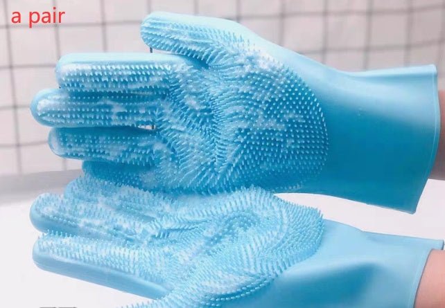 Silicone Dog Grooming Hair Comb Puppy Brush Glove Bath Cleaning Brushes Small Dog Cat Massage Pet Grooming Gloves - key words