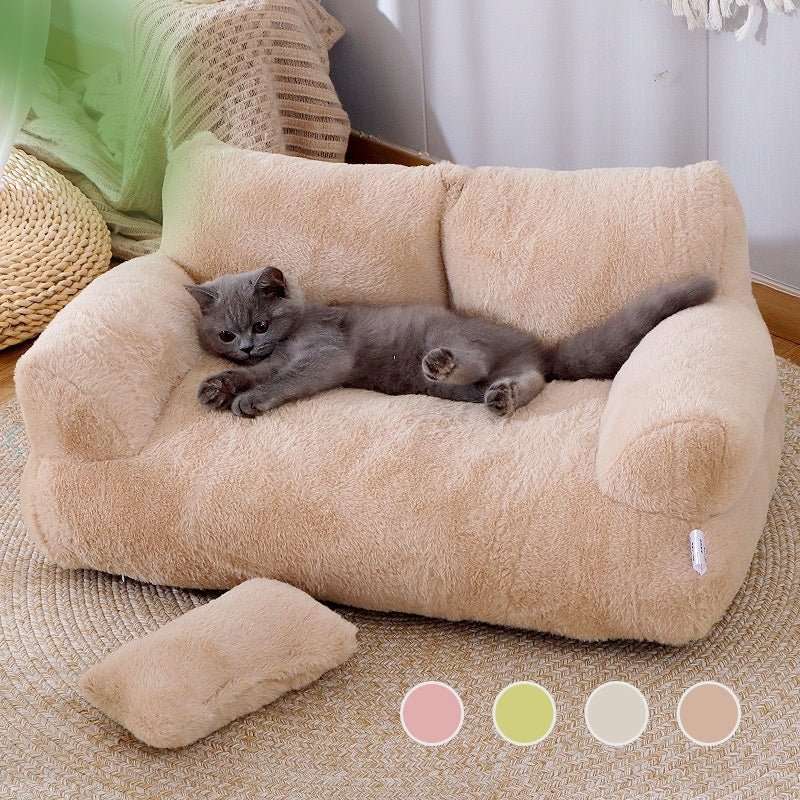 Luxury Cat Bed Sofa Winter Warm Cat Nest Pet Bed For Small Medium Dogs Cats Comfortable Plush Puppy Bed Pet Supplies - key words