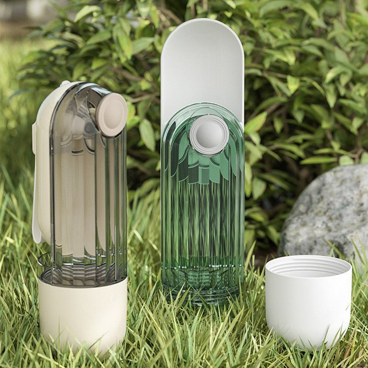 2 In 1 Pet Water Cup Segment Design Green Dog Walking Portable Drinking Cup Dog Feeding Supplies Pet Supplies Dog Walking Water Feeder Pets Products - Everpeakgoods