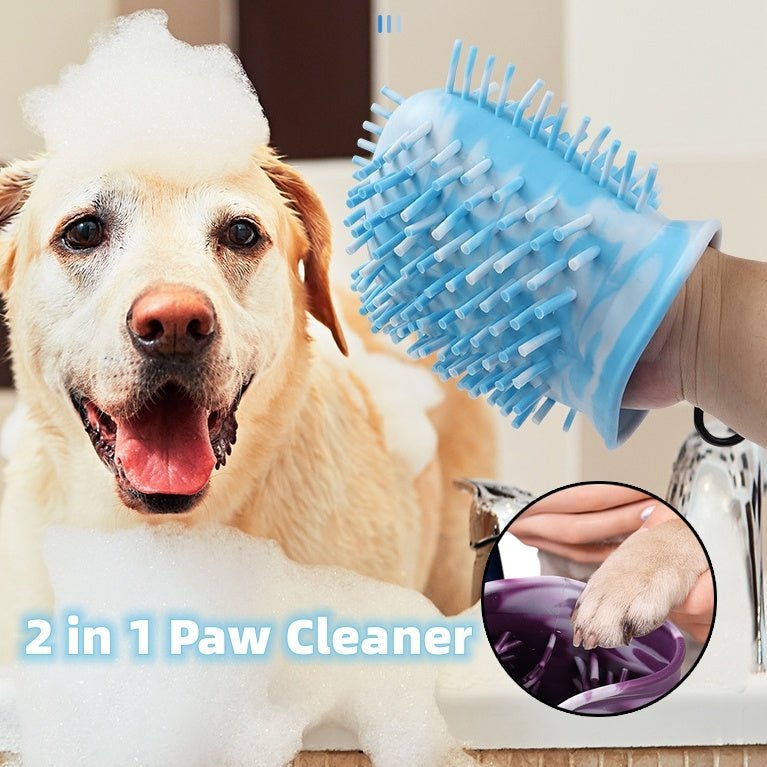 2 In 1 Dog Paw Cleaner Cup Soft Pet Dog Foot Cleaning Washer Brush Cup Portable Pet Foot Washer Paw Clean Brush Foot Cleaning Bucket Pet Products - Everpeakgoods