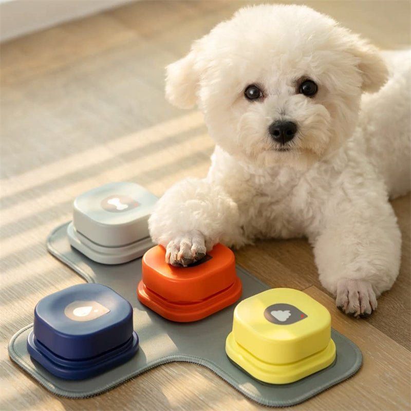 4 Colors Pet Communication Button One - click Prevent Physical Inactivity Recordable Dog Talking Button Toy Cat Toy Pet Products - Everpeakgoods