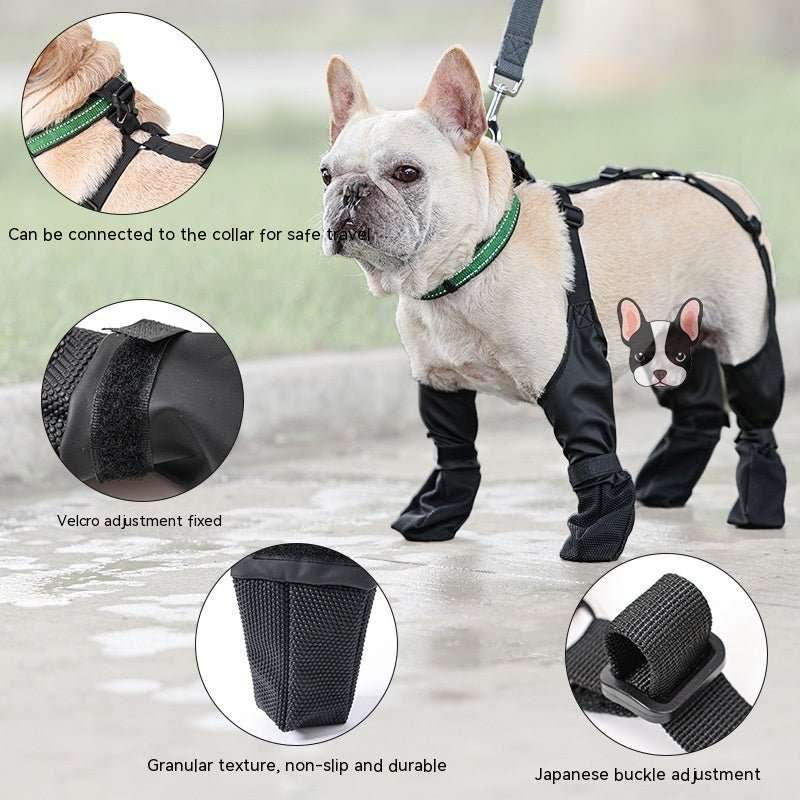 Waterproof Dog Shoes Adjustable Dog Boots Pet Breathbale Shoes For Outdoor Walking Soft French Dog Shoes Pets Paws Protector Pet Products - key words