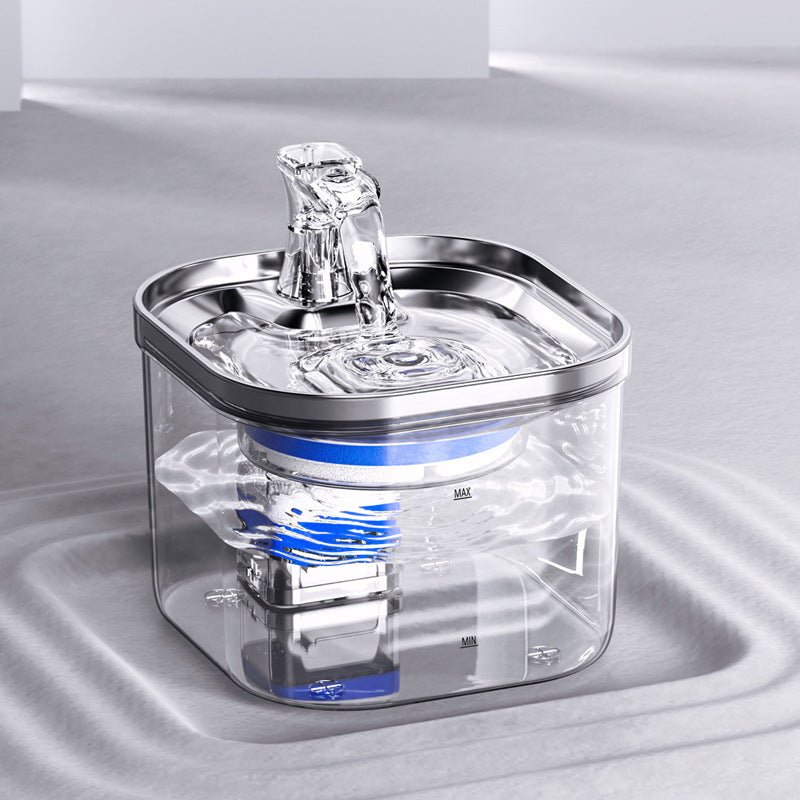 Pet Cat Dog Stainless Steel Automatic Circulation Water Dispenser Intelligent Fountain Pets Accessories - key words