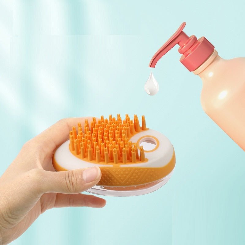 Dog Cat Bath Brush 2-in-1 Pet SPA Massage Comb Soft Silicone Pets Shower Hair Grooming Cmob Dog Cleaning Tool Pet Products - key words