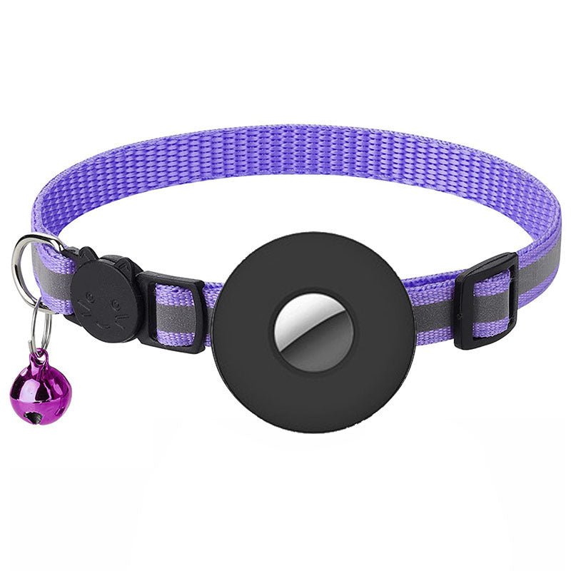 Airtag Pet Collar With Bell Reflective Adjustable Anti-lost Cat Dog Collar - key words