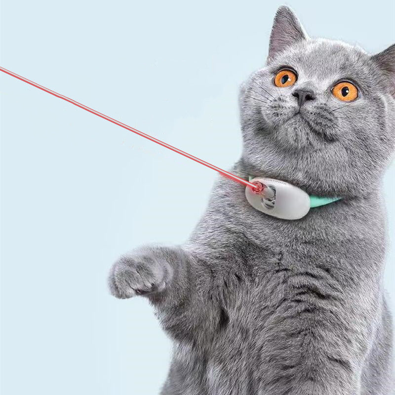 Automatic Cat Toy Smart Laser Teasing Cat Collar Electric USB Charging Kitten Amusing Toys Interactive Training Pet Items - key words