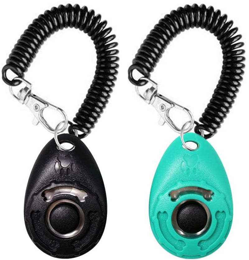 Everpeakgoods Dog Clicker Training Tool with Wrist Coil