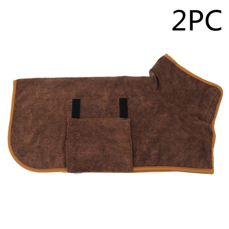 Absorbent Pet Bathrobe With Waist - wrapped Microfiber - Everpeakgoods