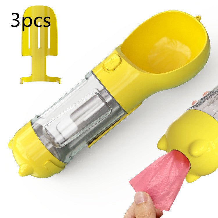 Pet Water Bottle Feeder Bowl Garbage Bag Storage Portable Pet Outdoor Travel 3 In 1 Dog Water Bottle - key words