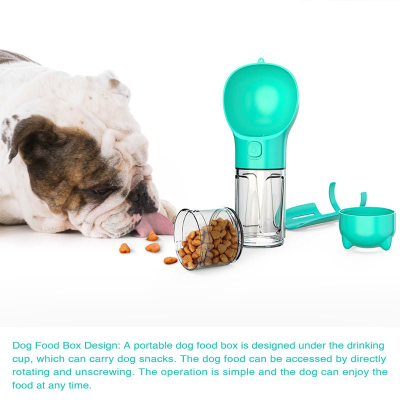 Pet Water Bottle Feeder Bowl Garbage Bag Storage Portable Pet Outdoor Travel 3 In 1 Dog Water Bottle - key words