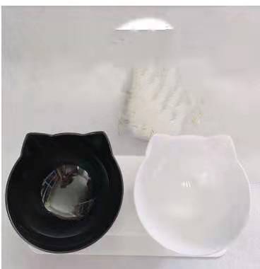 Non Slip Double Cat Bowl With Raised Stand Pet Food Cat Feeder Protect Cervical Vertebra Dog Bowl Transparent Pet Products - key words