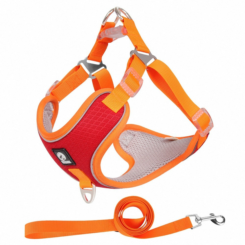 Pet Dog Harness Puppy Adjustable Breathable Mesh Reflective Saddle For Small Medium Dogs Cats Pet Supplies - key words
