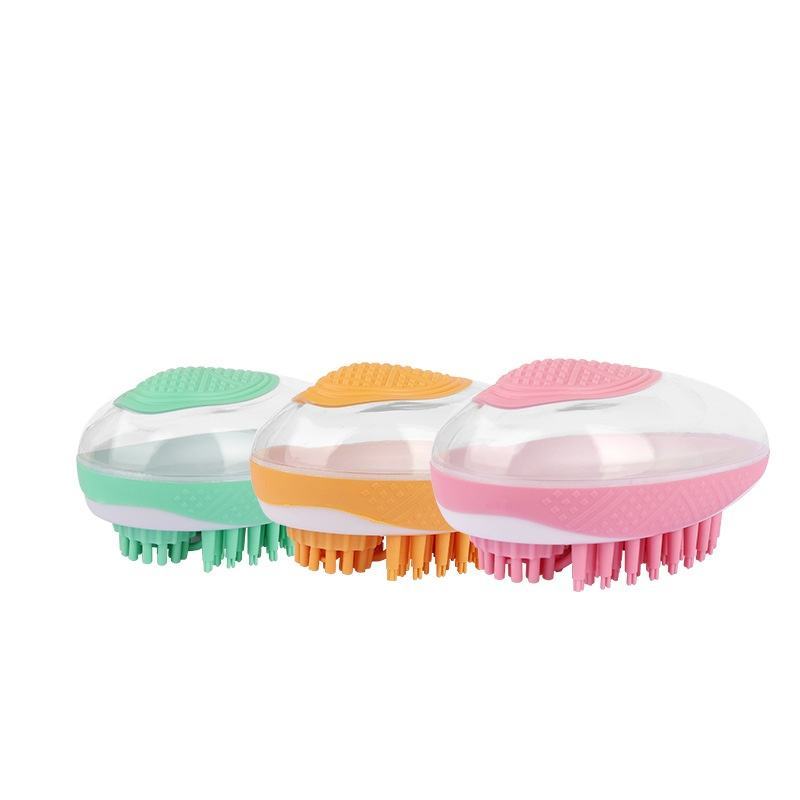Dog Cat Bath Brush 2-in-1 Pet SPA Massage Comb Soft Silicone Pets Shower Hair Grooming Cmob Dog Cleaning Tool Pet Products - key words