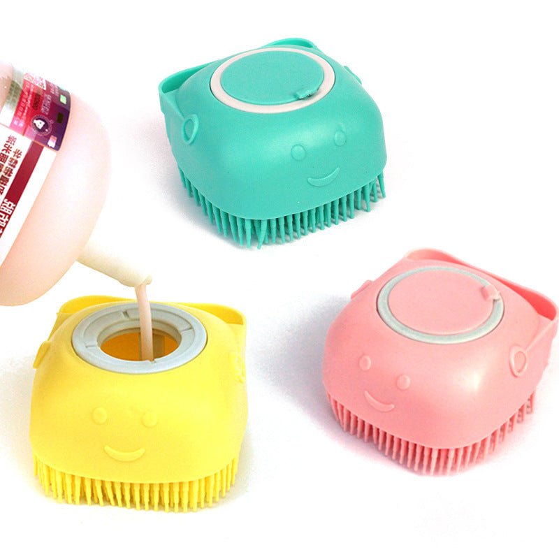 Silicone Dog Bath Massage Gloves Brush Pet Cat Bathroom Cleaning Tool Comb Brush For Dog Can Pour Shampoo Dog Grooming Supplies - key words