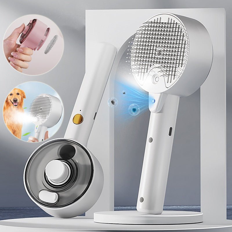 Animal Hair Remover Brush Dog And Cat Steam Brush Pet Self Cleaning Dog Brush Grooming Removes Cat Hairs Cat Dog Accessories Pet Products - key words