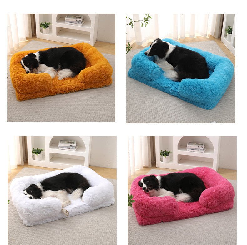 Plush Round Pet Bed Dog Bed Winter - key words