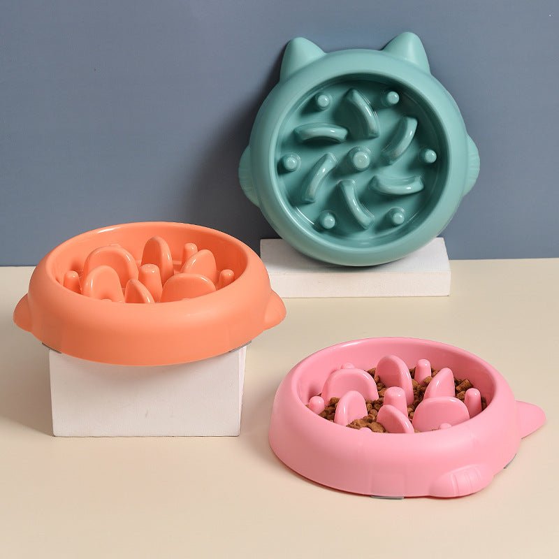 Pet Dog Cat Slow Feeder Bowls Anti Choking Slow Feeder Dish Bowl Home Dog Eating Plate Anti Gulping Bowl Supplies - key words