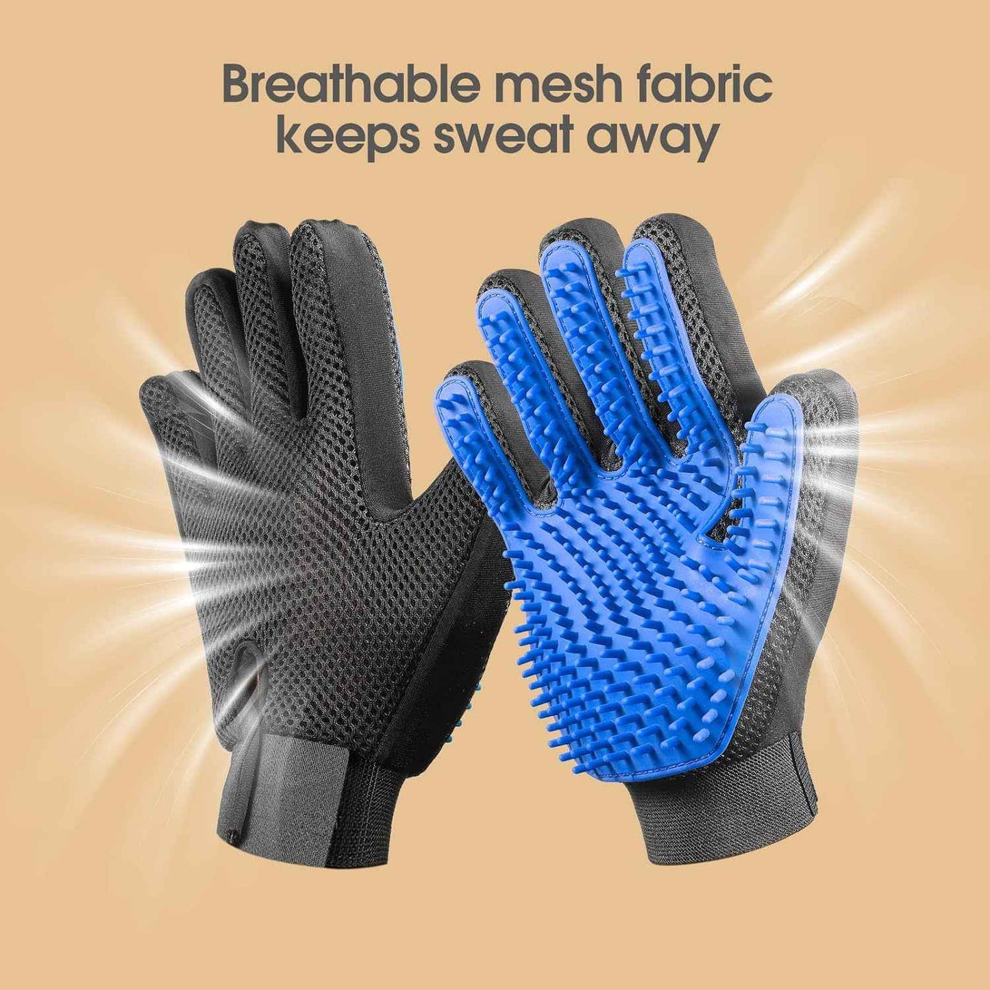 Upgrade Pet Grooming Gloves Cat Brushes For Gentle Shedding Efficient Pets Hair Remover Mittens Dog Washing Gloves For Long And Short Hair Dogs Cats Horse