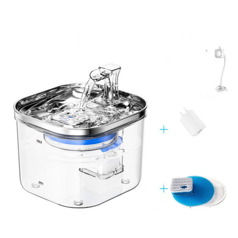 Pet Cat Dog Stainless Steel Automatic Circulation Water Dispenser Intelligent Fountain Pets Accessories - key words