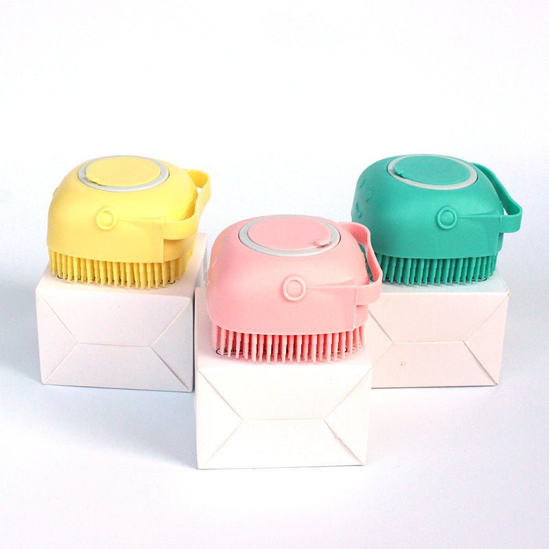 Silicone Dog Bath Massage Gloves Brush Pet Cat Bathroom Cleaning Tool Comb Brush For Dog Can Pour Shampoo Dog Grooming Supplies - key words