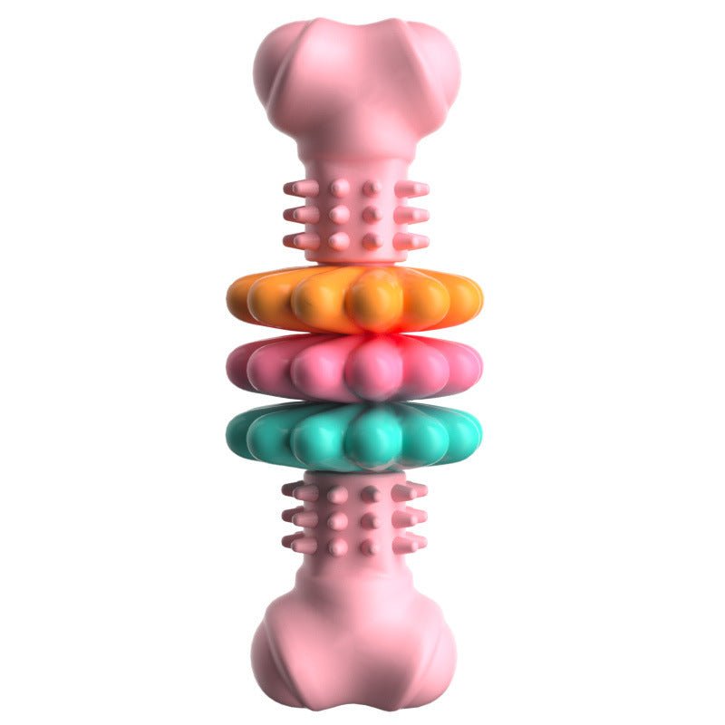 Dog Chew Toy Dog Bone Type Dogs Teeth Cleaning Toys Indestructible TPR Bone Chewing Bite Resistant Teething Toys Pet Products - key words