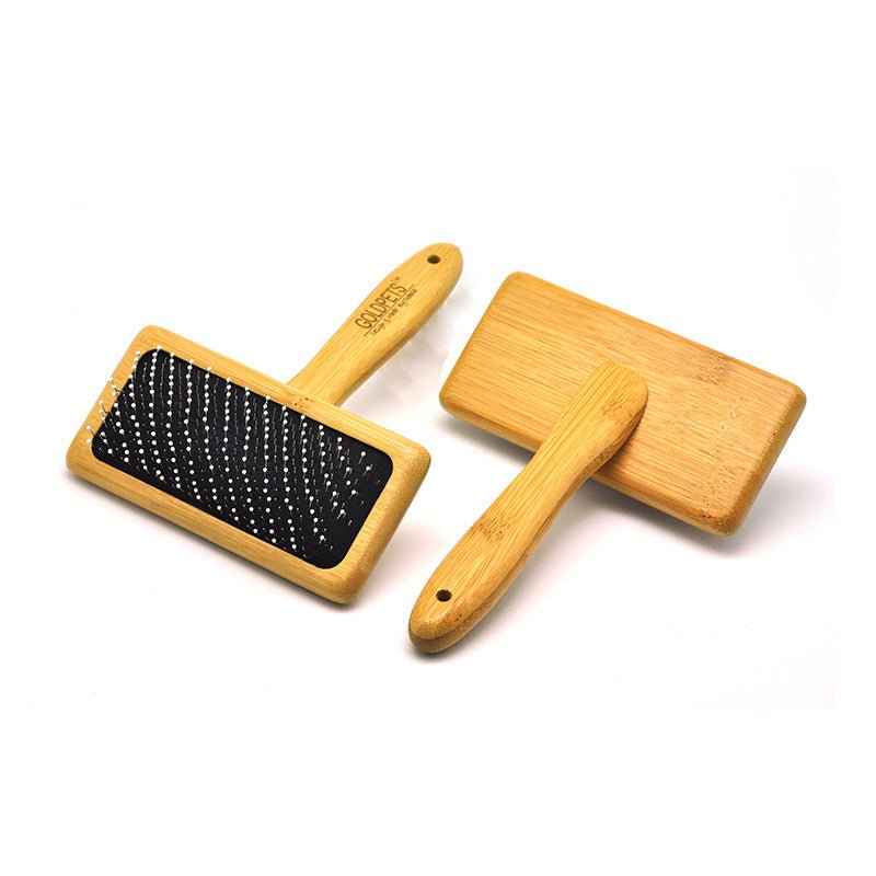 Bamboo Pet Grooming Brush - Eco-Friendly & Durable