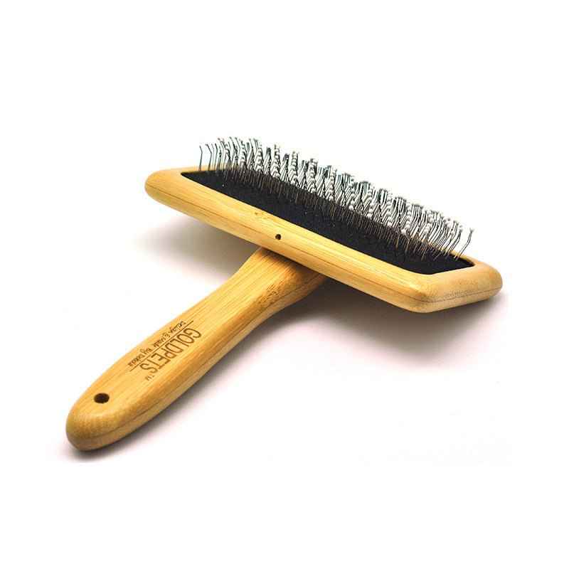 Bamboo Pet Grooming Brush - Eco-Friendly & Durable