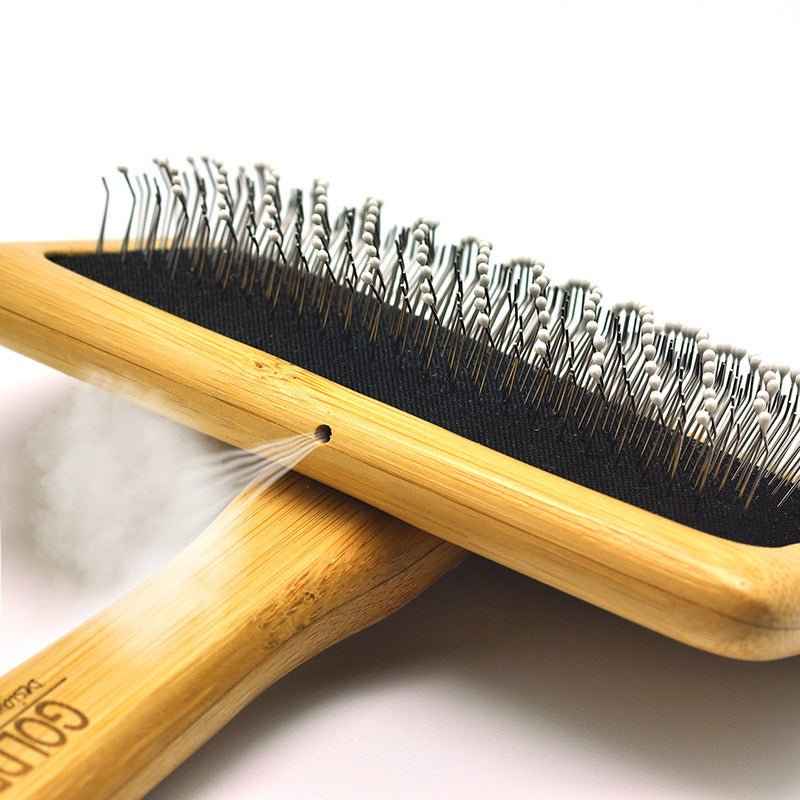 Bamboo Pet Grooming Brush - Eco-Friendly & Durable