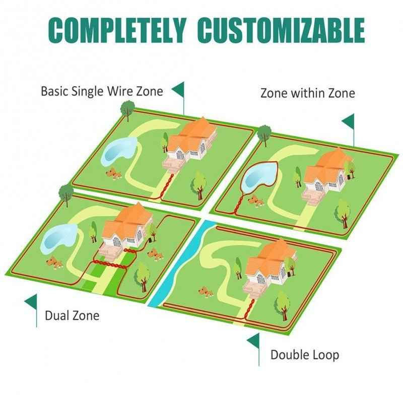 Everpeakgoods Wireless Dog Fence System with 3 Collars