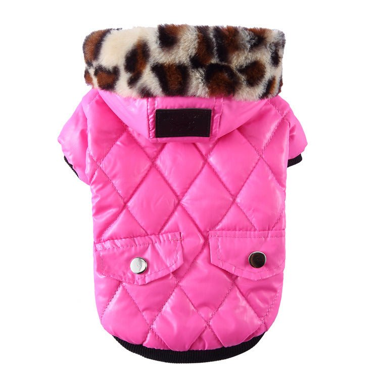 Cross-border pet supplies pet clothes dog clothes autumn and winter fur collar coat pet dog clothing - key words