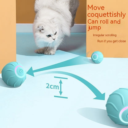 Smart Cat Toys Rolling Ball Pet Cat Owner Interactive Pets Toys Automatic Bouncing Ball USB Self Hi Teasing Kittens Jumping Ball - key words
